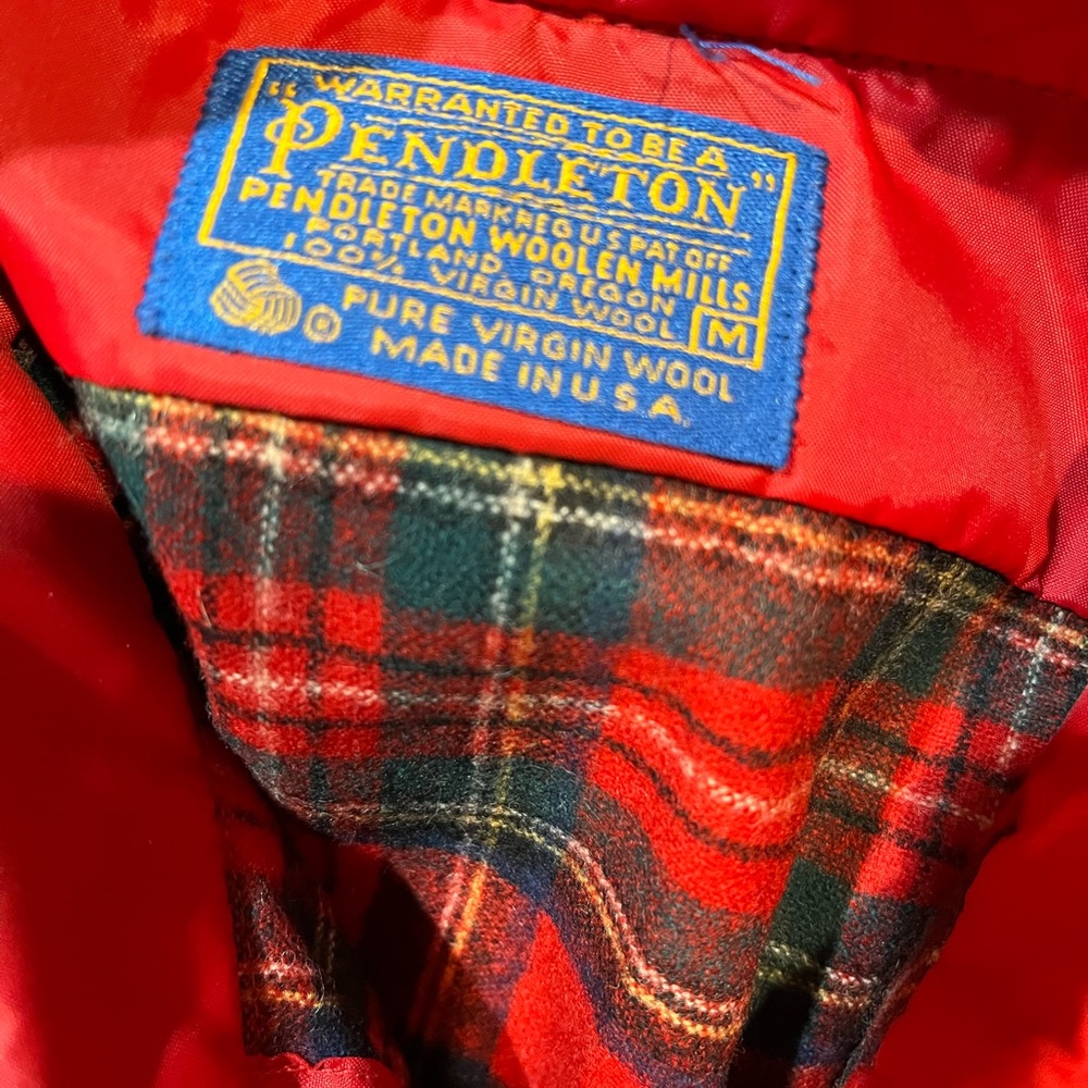 Authentic Wool Pendleton Tartan Button Up Size Me… - image 3